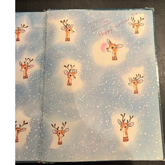 VTG 1974 Rudolph the Red Nosed Reindeer by Barbara S. Hazen, LG Golden HC, VG - Picture 4 of 5